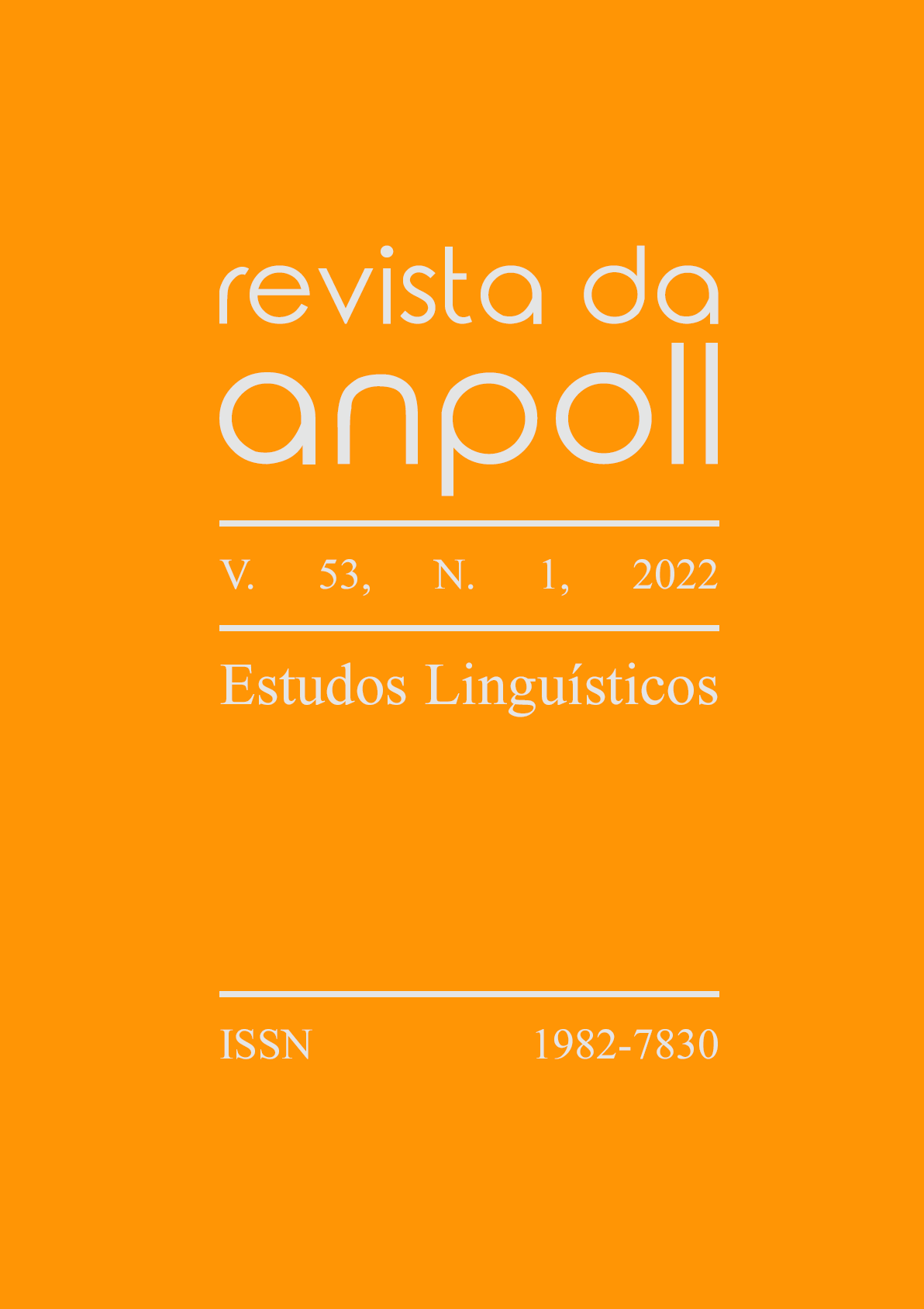					Visualizar v. 53 n. 1 (2022): Estudos Linguísticos
				